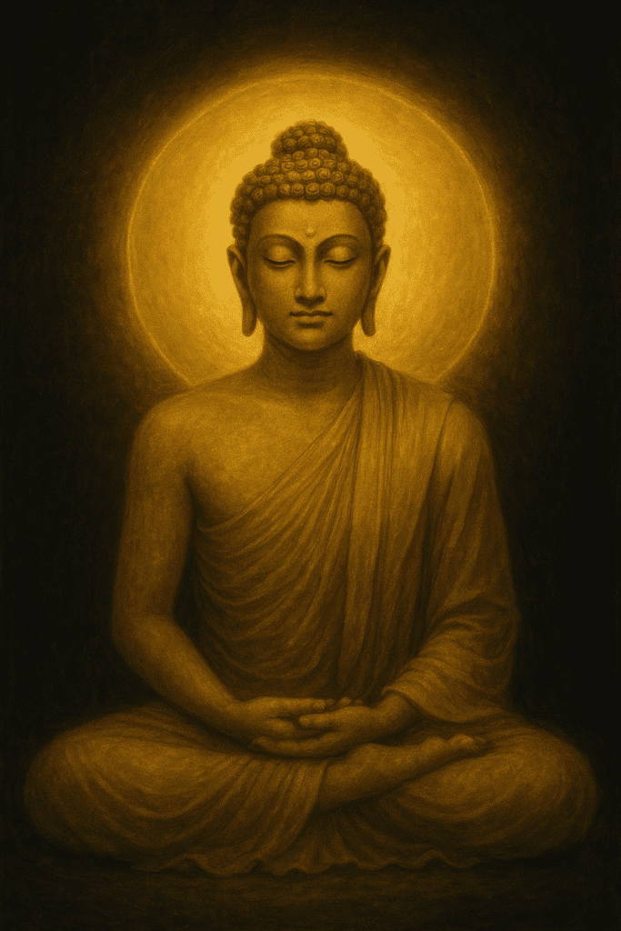 Buddha Enlightenment Wallpapers in HD 4K Buddha Enlightenment Aura – Radiating calmness with soft golden light over deep black.